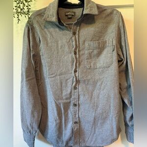 Eddie Bauer Men's Charcoal Button-Down Shirt Size S